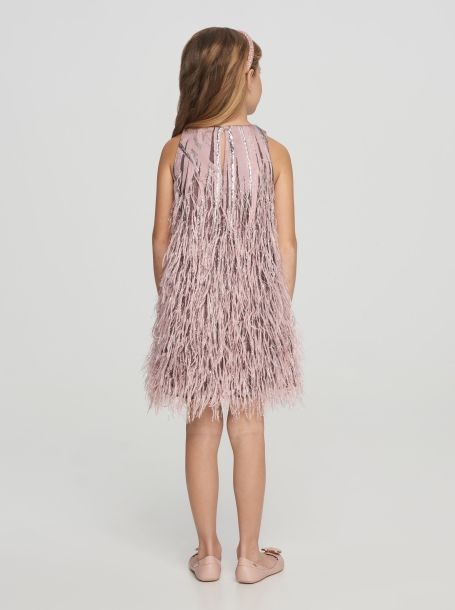 Фото4: Розовое платье из фактурной ткани