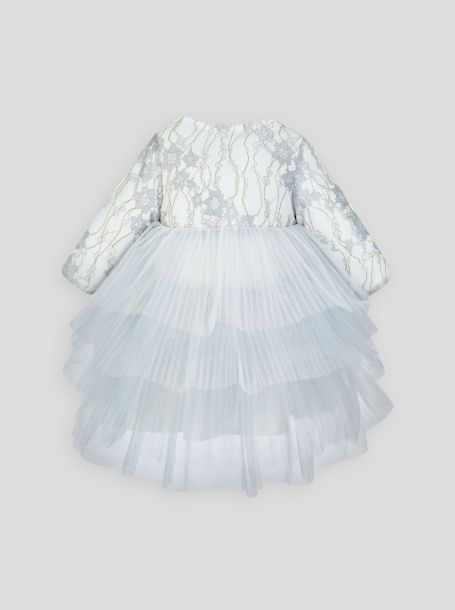 Фото2: Платье нарядное с кружевом и многоярусной плиссе юбкой от Choupette 