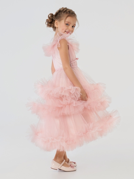Фото5: картинка 1510.43 Платье нарядное Церемония, с пышными оборками, розовый Choupette - одевайте детей красиво!