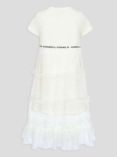 Фото2: картинка 126.100 Платье с принтом,белый Choupette - одевайте детей красиво!