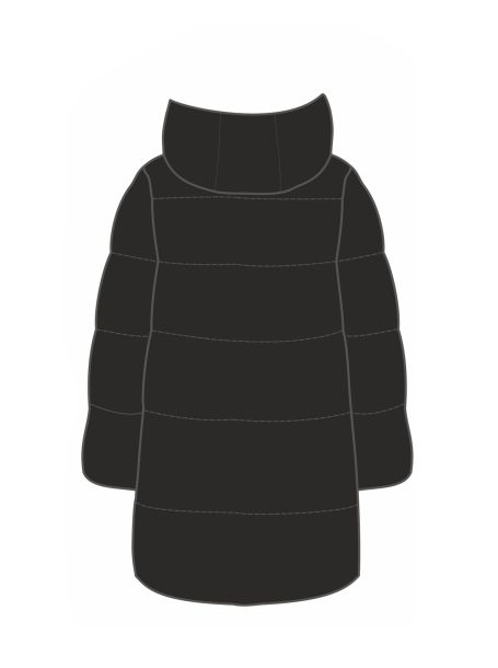 Фото2: картинка 713.20 Пальто пуховое, удлиненное, черновый винил Choupette - одевайте детей красиво!