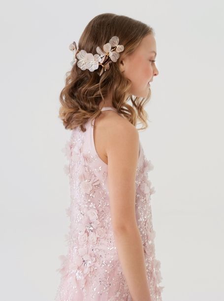 Фото7: картинка 1511.43 Платье нарядное Церемония, удлиненное, пудра Choupette - одевайте детей красиво!