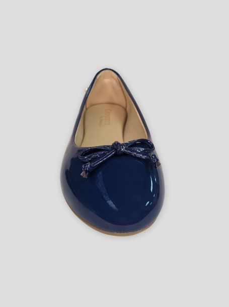 Фото4: Синие туфли с бантиком для девочки