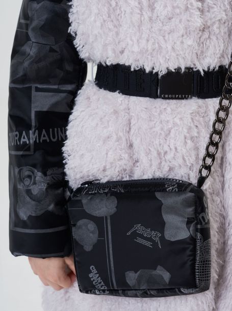 Фото8: картинка 741.20 Пальто из искусственного меха с сумочкой,  экрю/ черный Choupette - одевайте детей красиво!