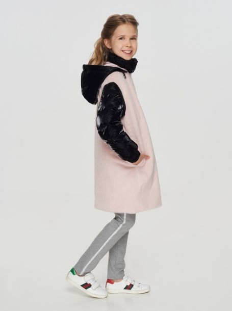 Фото2: Меховое розовое пальто для девочки