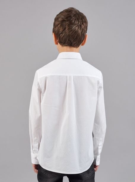 Фото3: Классическая белая рубашка для мальчика