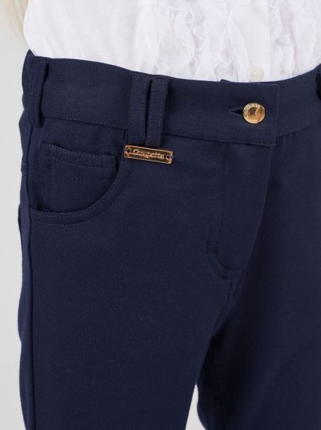Фото5: 77.2.31 Синие трикотажные брюки для девочки