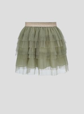 Фото1: Многоярусная пышная юбка с тесьмой