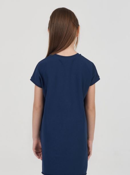 Фото4: Синяя блузка туника для девочки