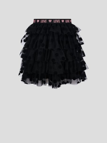 Фото2: 95.100 Пышная черная юбка в горошек