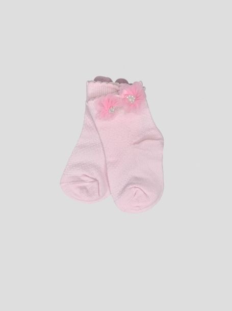 Фото1: Ажурные носки с цветком