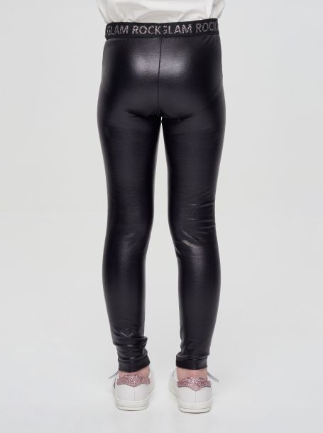Фото4: Черные брюки лосины для девочки
