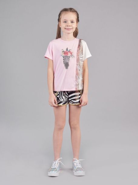 Фото5: Детская комбинированная футболка с сеткой