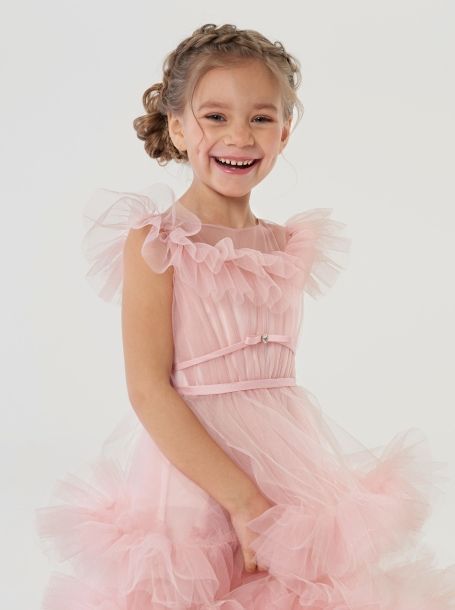 Фото7: картинка 1510.43 Платье нарядное Церемония, с пышными оборками, розовый Choupette - одевайте детей красиво!