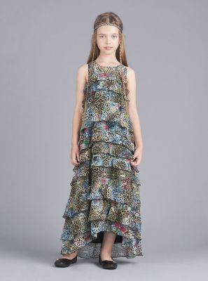 Фото1: Многоярусное нарядное платье