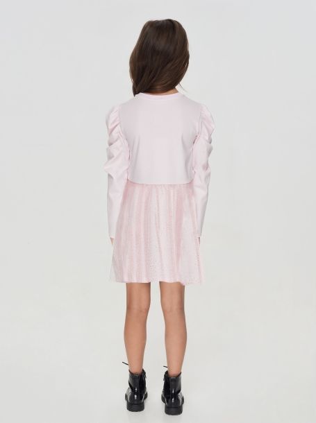 Фото5: Трикотажное розовое платье для девочки