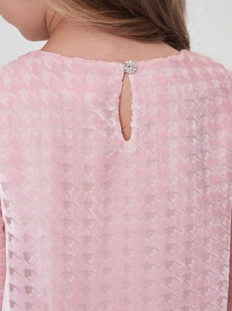 Фото8: картинка 02.108 Платье пье-де-пуль,розовый Choupette - одевайте детей красиво!