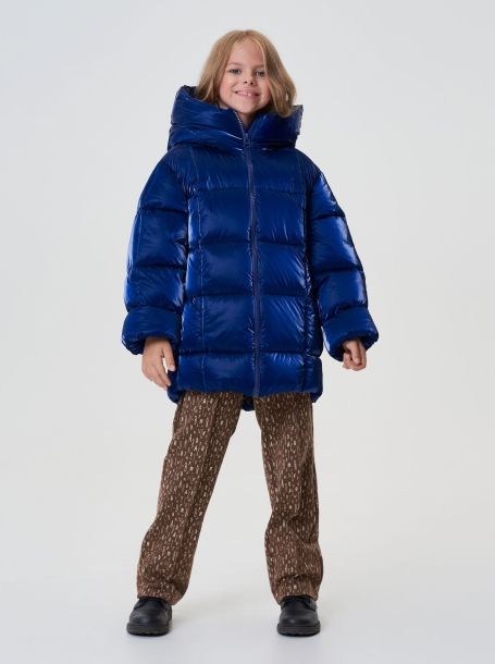 Фото1: картинка 664.3.20 Куртка  объемная с капюшоном (синтепух), синий Choupette - одевайте детей красиво!