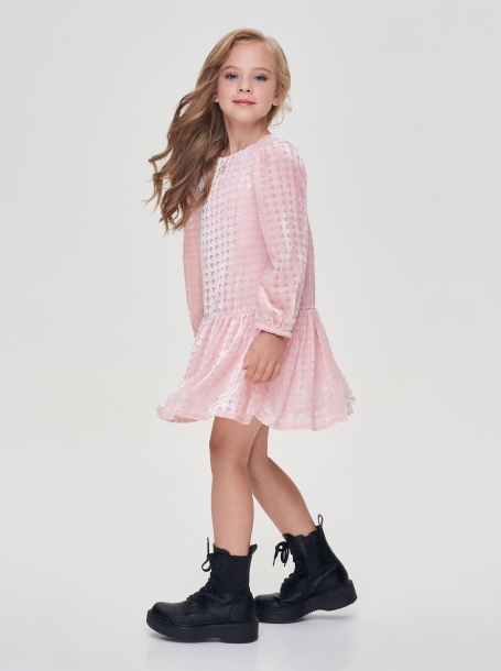 Фото3: картинка 02.108 Платье пье-де-пуль,розовый Choupette - одевайте детей красиво!