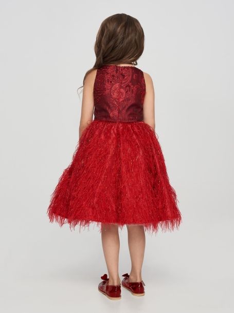Фото4: Красное платье из креативной ткани