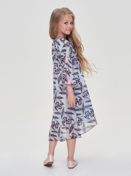 Фото5: картинка 58.106 Платье нарядное из шифона, фирменный принт Choupette - одевайте детей красиво!