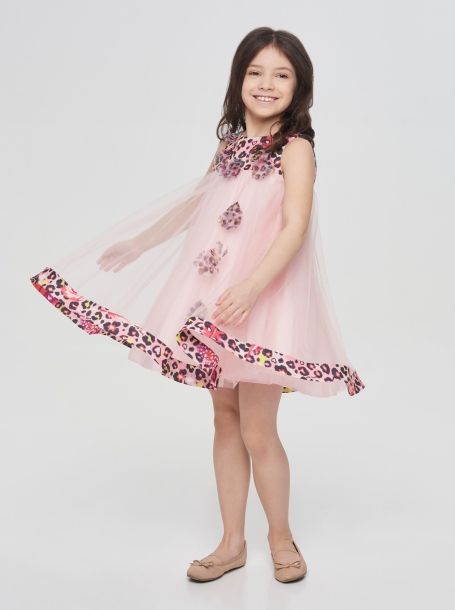 Фото1: Розовое платье с пышной юбкой
