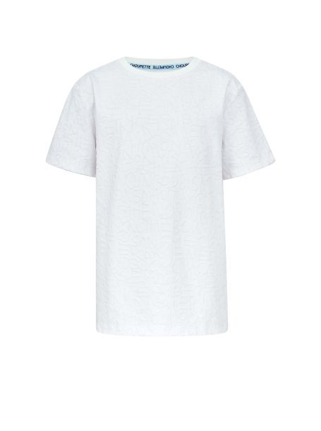 Фото1: картинка 1407.43 Джемпер-футболка, принт белый на белом Choupette - одевайте детей красиво!