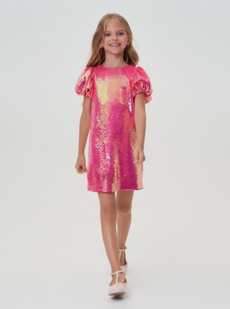 Фото3: картинка 77.116 Платье с пайетками, маджента Choupette - одевайте детей красиво!