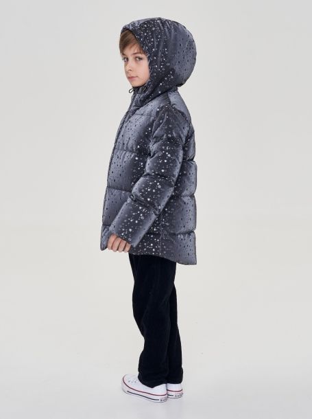 Фото6: картинка 712.20 Куртка пуховая, принт на черном Choupette - одевайте детей красиво!