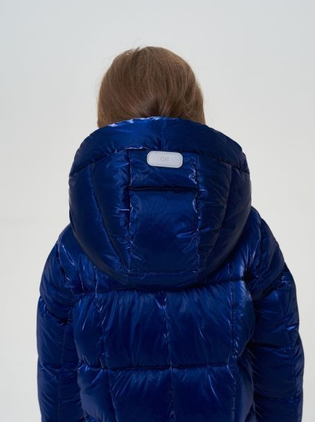 Фото8: картинка 664.4.20 Куртка  объемная с капюшоном (синтепух), синий Choupette - одевайте детей красиво!