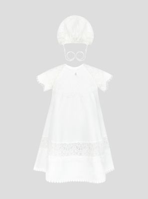 Фото1: Крестильное платье с кружевом