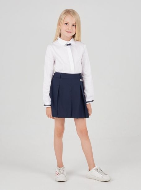 Фото6: Белая школьная блузка с кружевом