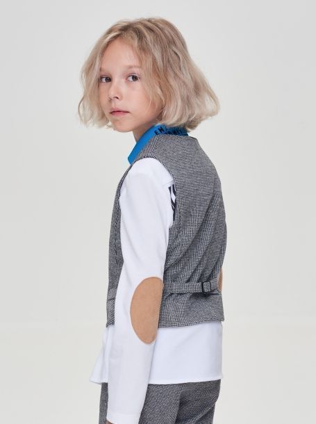 Фото3: картинка 02.1.109 Жилет из ткани пье-де-пуль для мальчика Choupette - одевайте детей красиво!
