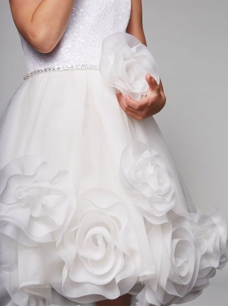Фото2: Платье нарядное с пышной юбкой и объемными розами