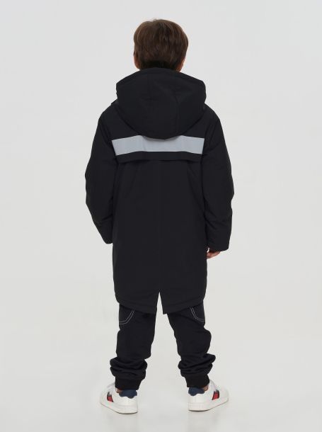 Фото2: Черная куртка парка для мальчика
