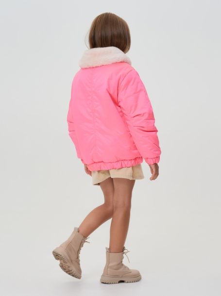 Фото3: картинка 759.20 Куртка из фактурной плащевки, ярко-розовый Choupette - одевайте детей красиво!