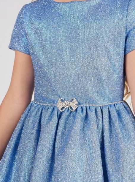 Фото5: Синее нарядное платье для девочки