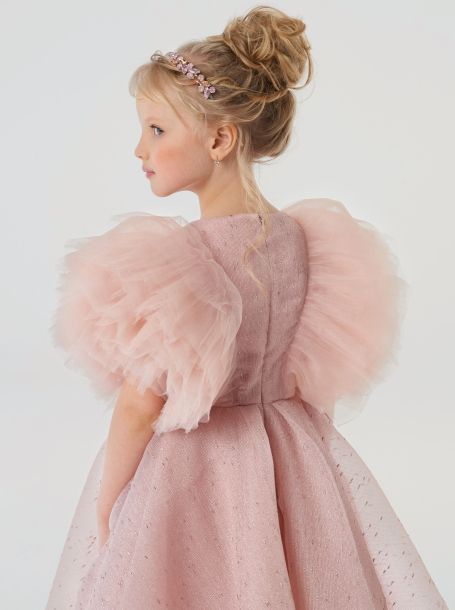 Фото15: картинка 1514.43 Платье нарядное Церемония с пышными рукавами, розовый Choupette - одевайте детей красиво!