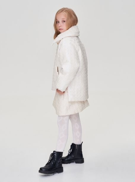 Фото10: картинка 704.20 Куртка комбинированная с мехом, сливочный Choupette - одевайте детей красиво!
