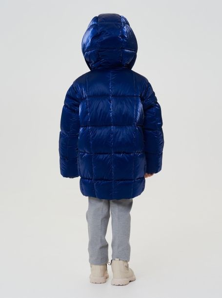 Фото6: картинка 664.4.20 Куртка  объемная с капюшоном (синтепух), синий Choupette - одевайте детей красиво!