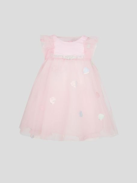 Фото1: картинка 1316.43 Платье нарядное с цветочными декорами  в к-те с шортами, розовый Choupette - одевайте детей красиво!