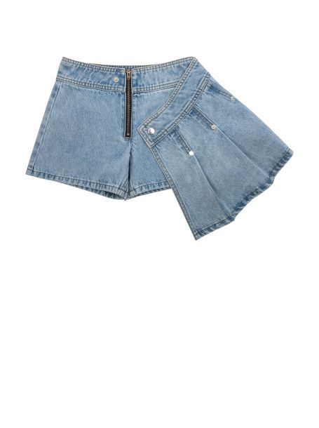 Фото7: картинка 14.120 Юбка-шорты со складками, голубой джинс Choupette - одевайте детей красиво!