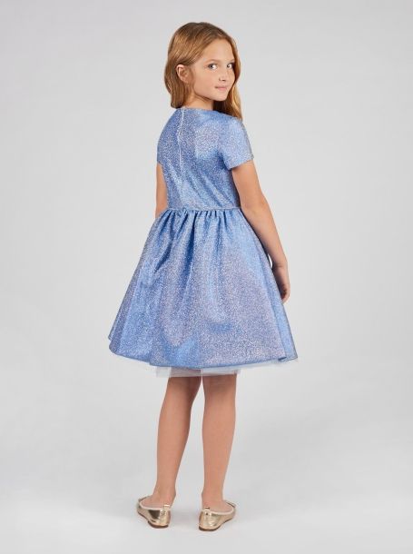 Фото3: Синее нарядное платье для девочки