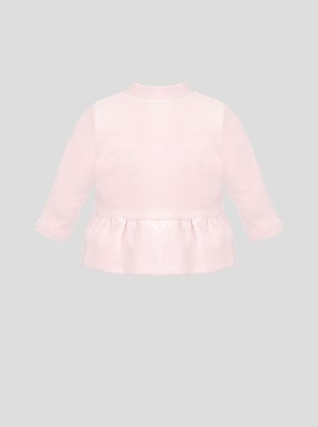 Фото2: картинка 111.118 Джемпер-Куртка из велюра с декором, нежно-розовый Choupette - одевайте детей красиво!