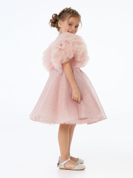 Фото5: картинка 1514.43 Платье нарядное Церемония с пышными рукавами, розовый Choupette - одевайте детей красиво!