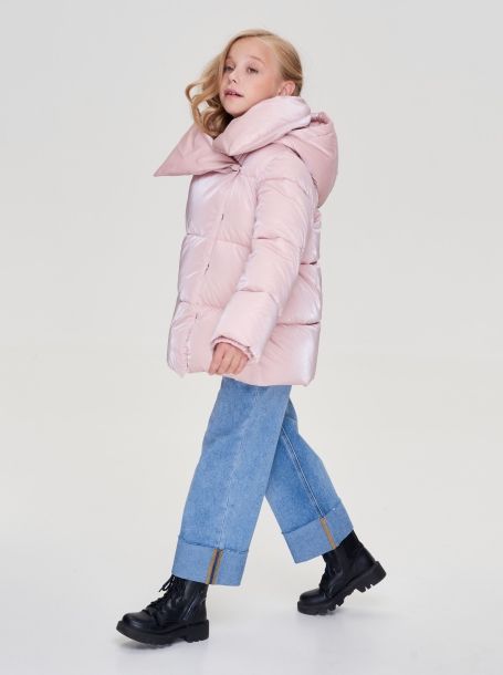 Фото3: картинка 587.1.20 Куртка из синтепух с капюшоном, розовый Choupette - одевайте детей красиво!