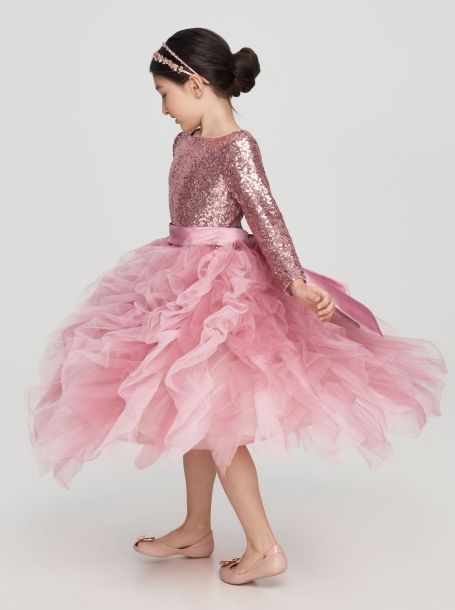 Фото3: Розовое платье с пышной юбкой из сетки