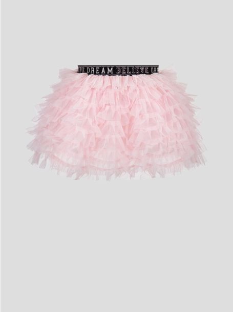 Фото1: картинка 99.118 Юбка Туту из сетки с воланами, розовый Choupette - одевайте детей красиво!