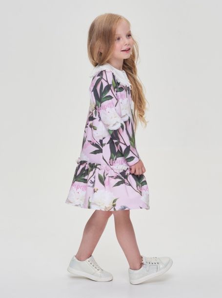 Фото2: картинка 28.1.108 Платье мягкое из трикотажа, фирменный принт Choupette - одевайте детей красиво!