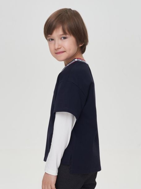 Фото3: картинка 570.31 Джемпер комбинированный, синий\белый Choupette - одевайте детей красиво!